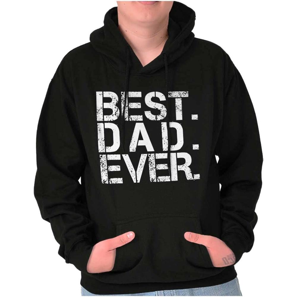 imageBrisco Brands Best Dad Ever Cool Hoodie Hooded Sweatshirt MenBlack