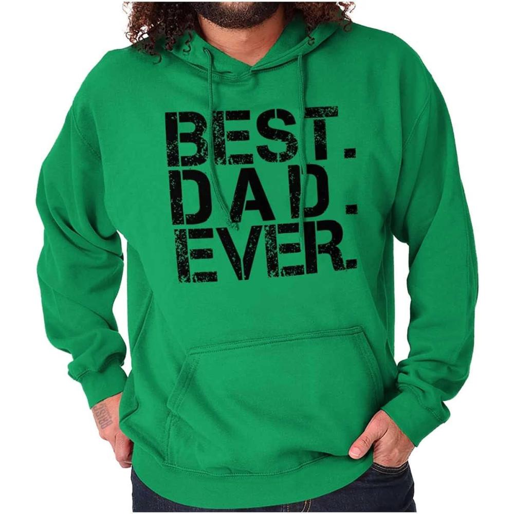 imageBrisco Brands Best Dad Ever Cool Hoodie Hooded Sweatshirt MenIrish Green