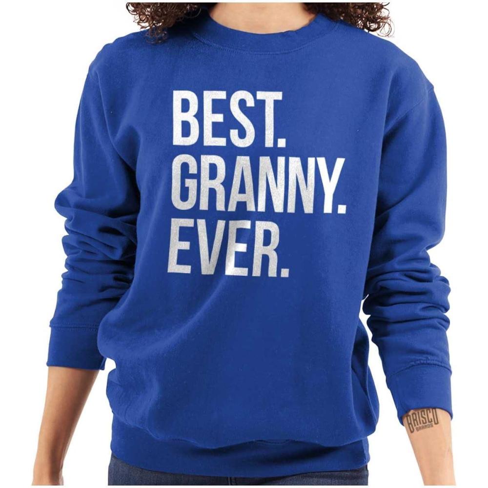 imageBrisco Brands Best Granny Ever Grandma Grams Mother Women Crewneck SweatshirtRoyal