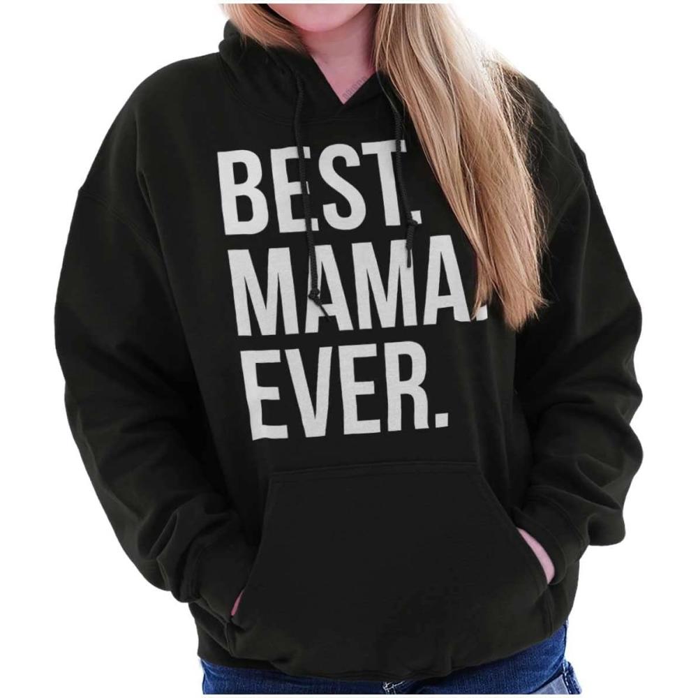 imageBrisco Brands Best Mama Ever Mom Mommy Mothers Day Hoodie Sweatshirt WomenBlack