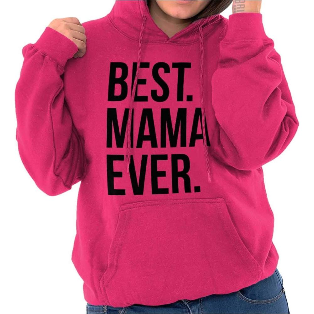 imageBrisco Brands Best Mama Ever Mom Mommy Mothers Day Hoodie Sweatshirt WomenHeliconia