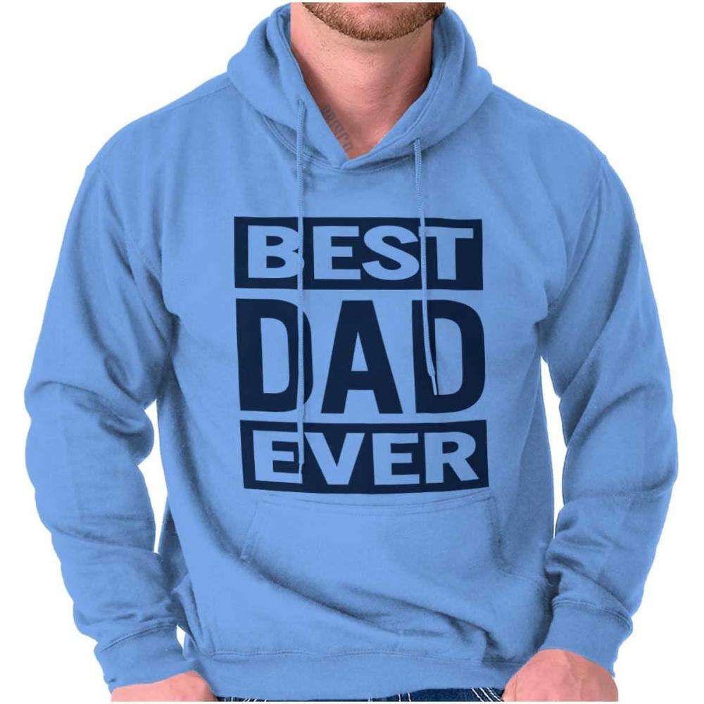 imageBrisco Brands Cool Best Dad Ever Fathers Day Hoodie Hooded Sweatshirt MenCarolina Blue