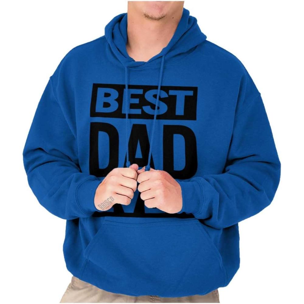 imageBrisco Brands Cool Best Dad Ever Fathers Day Hoodie Hooded Sweatshirt MenRoyal