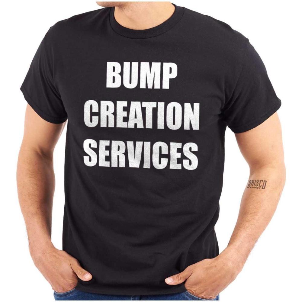 imageBrisco Brands Dad Bump Creation Baby Announcement Mens Graphic T Shirt TeesBlack