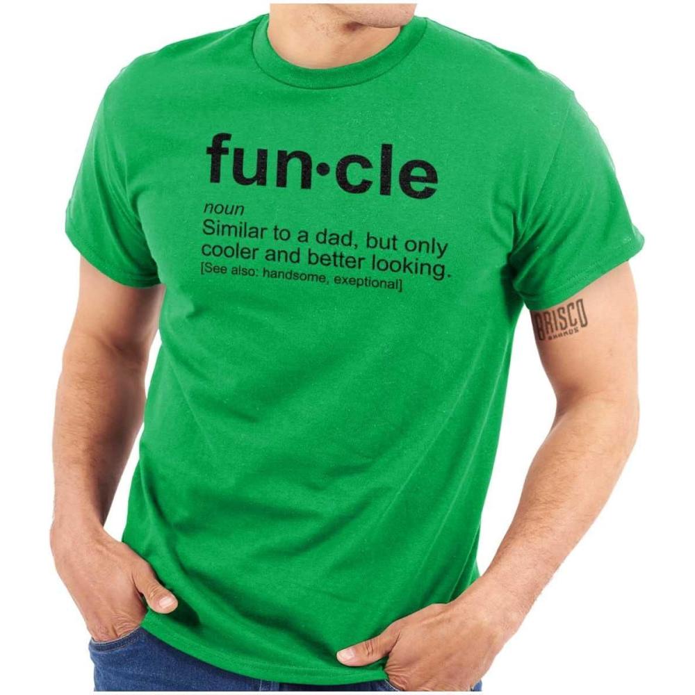 imageBrisco Brands Funcle Fun Uncle Definition Cool Mens Graphic T Shirt TeesIrish Green