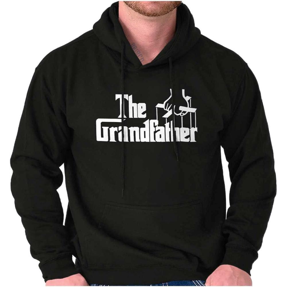 imageBrisco Brands Grandfather Italian Mafia Puppet Hoodie Hooded Sweatshirt MenBlack