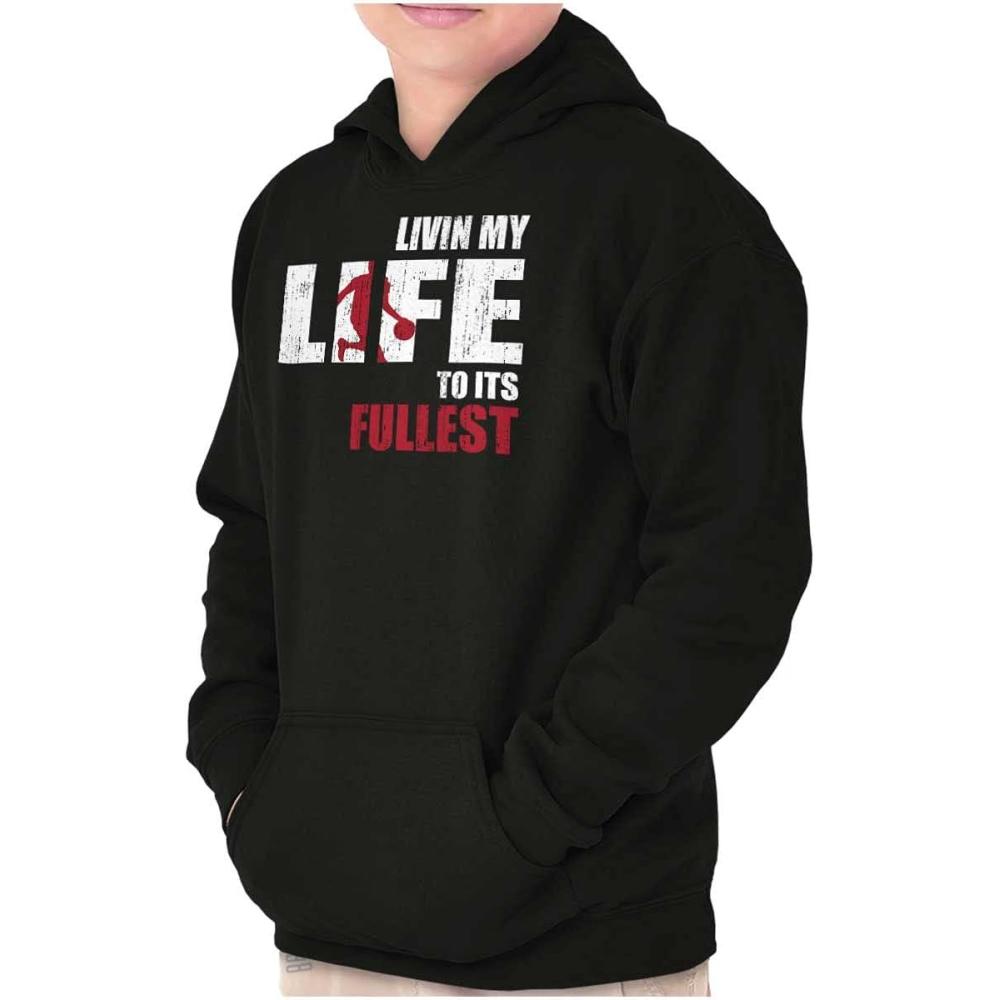 imageBrisco Brands Living Life Its Fullest Basketball Kids Hoodie Sweatshirt Boys