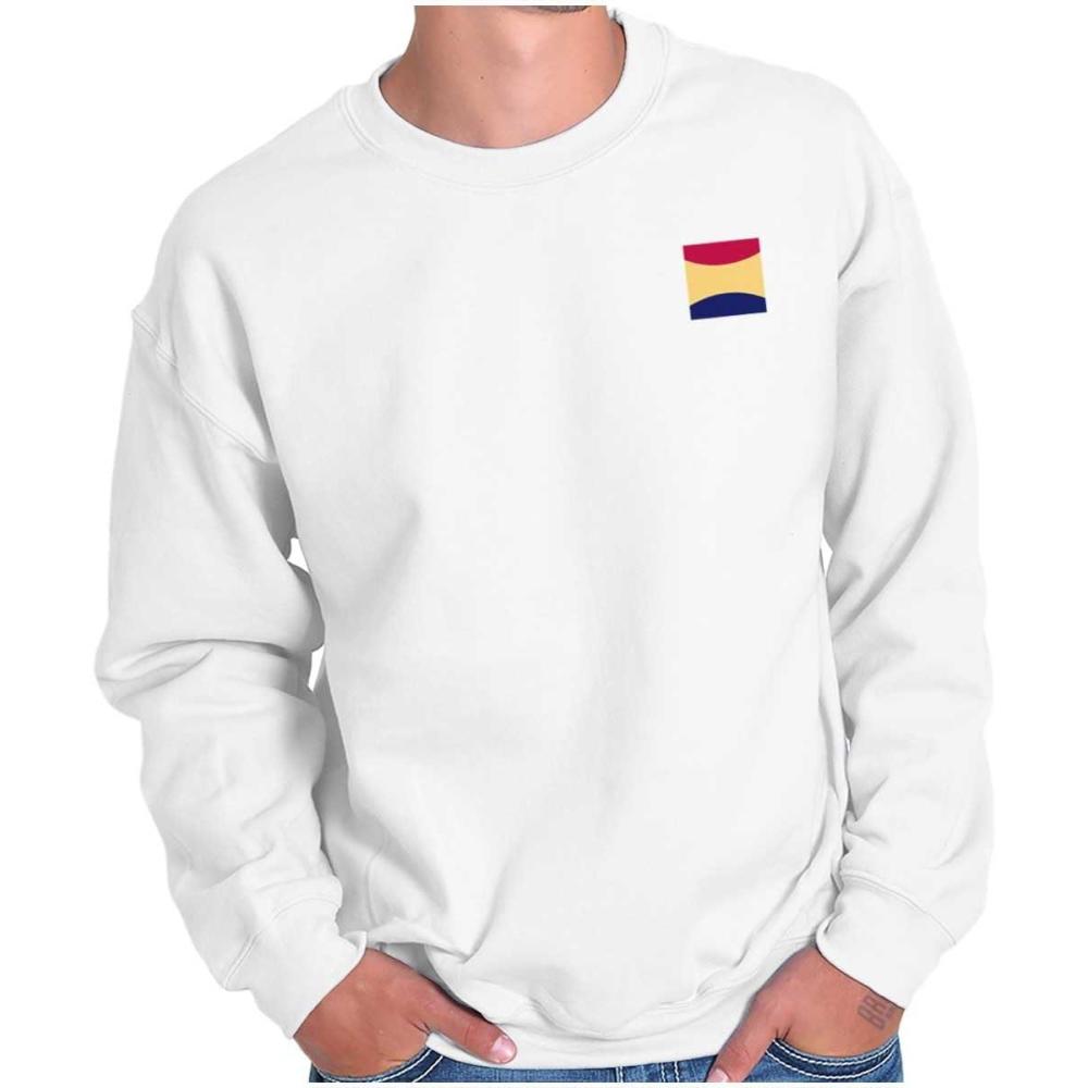 imageBrisco Brands Plaid Pantry Minimalist Color Logo Sweatshirt for Men or WomenWhite