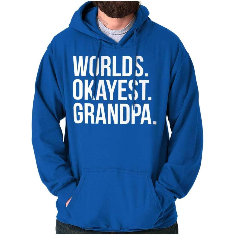 imageBrisco Brands Worlds Okayest Grandpa Funny Hoodie Hooded Sweatshirt MenRoyal