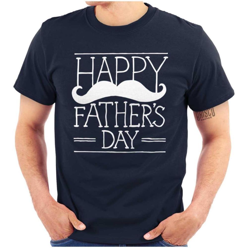 imageClassic Teaze Happy Fathers Day Dad Mustache Mens Graphic T Shirt TeesNavy