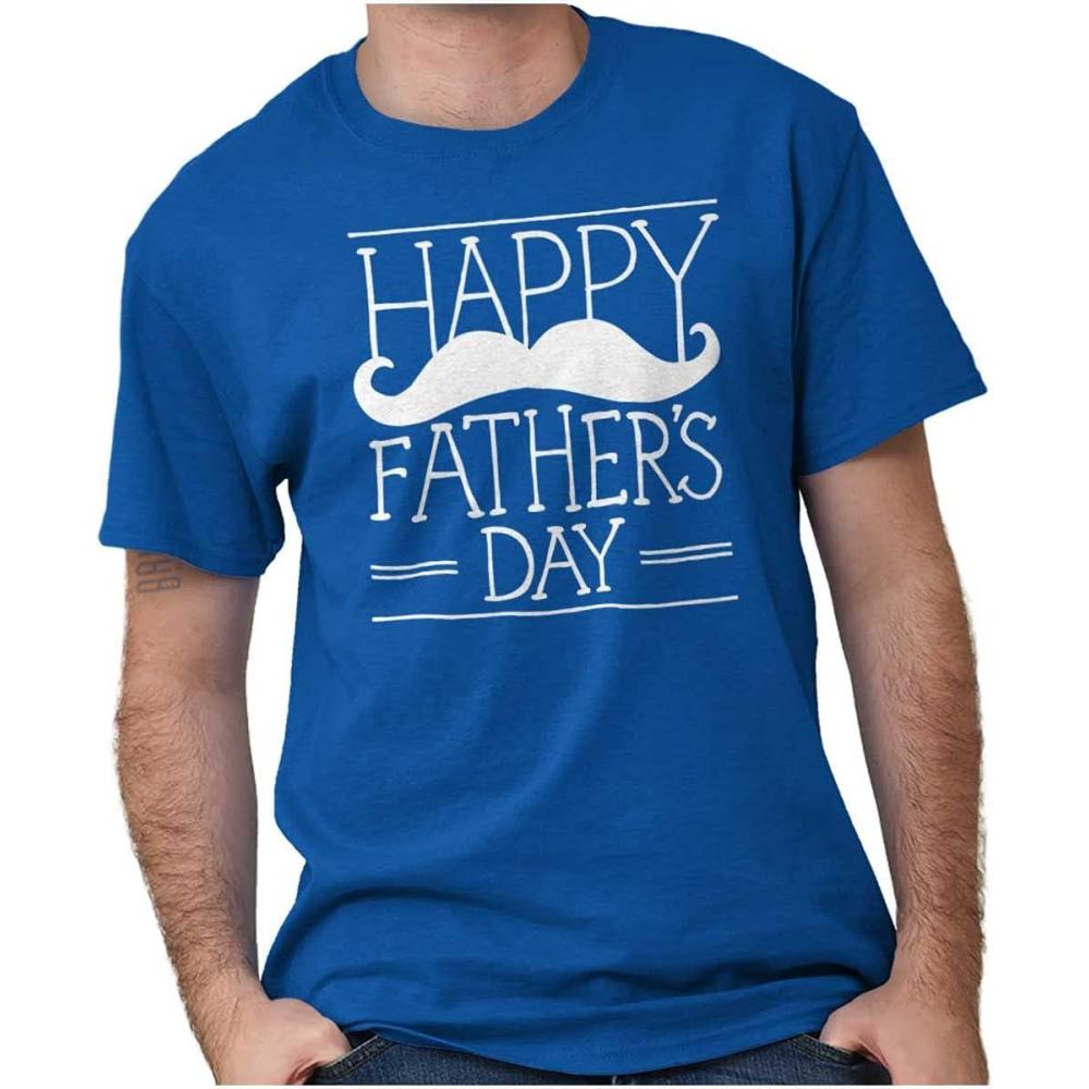 imageClassic Teaze Happy Fathers Day Dad Mustache Mens Graphic T Shirt TeesRoyal