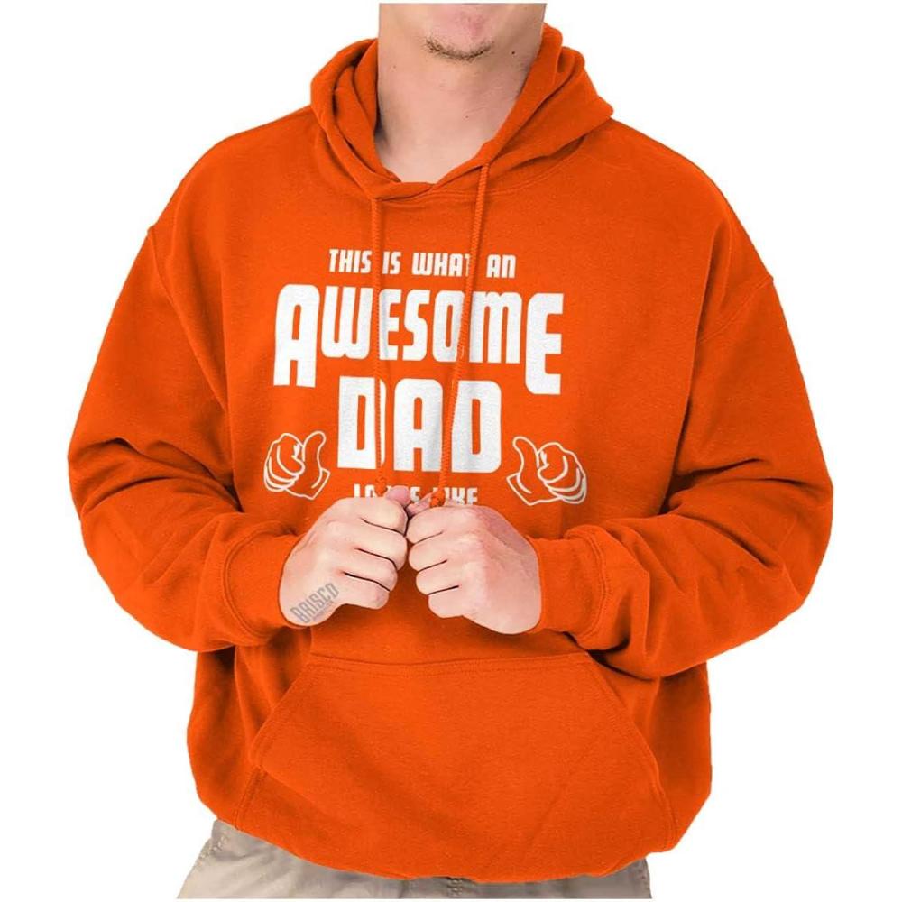 imageClassic Teaze This is What Awesome Dads Look Like Hoodie Hooded Sweatshirt MenOrange