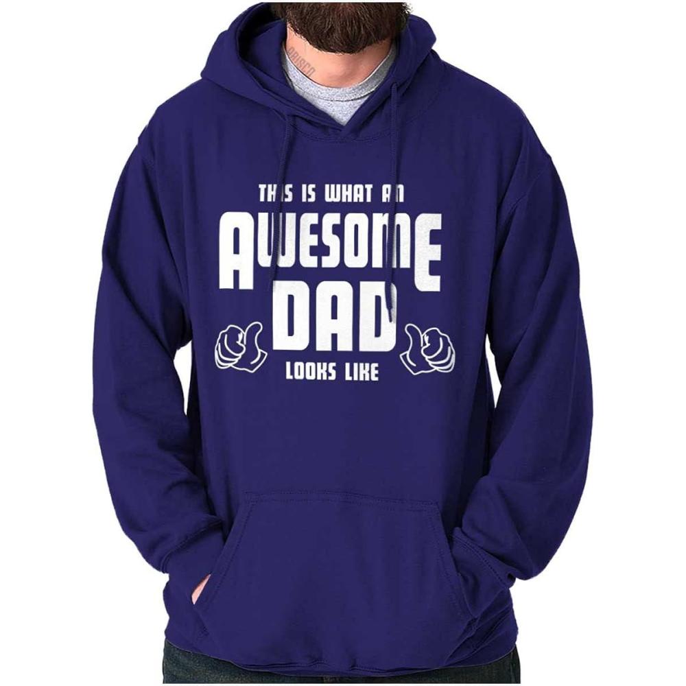 imageClassic Teaze This is What Awesome Dads Look Like Hoodie Hooded Sweatshirt MenPurple