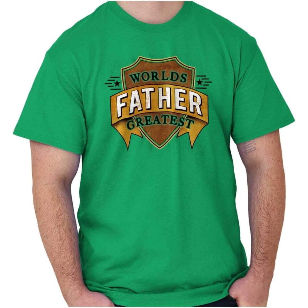 imageClassic Teaze Worlds Greatest Father Trophy Dad Mens Graphic T Shirt TeesIrish Green