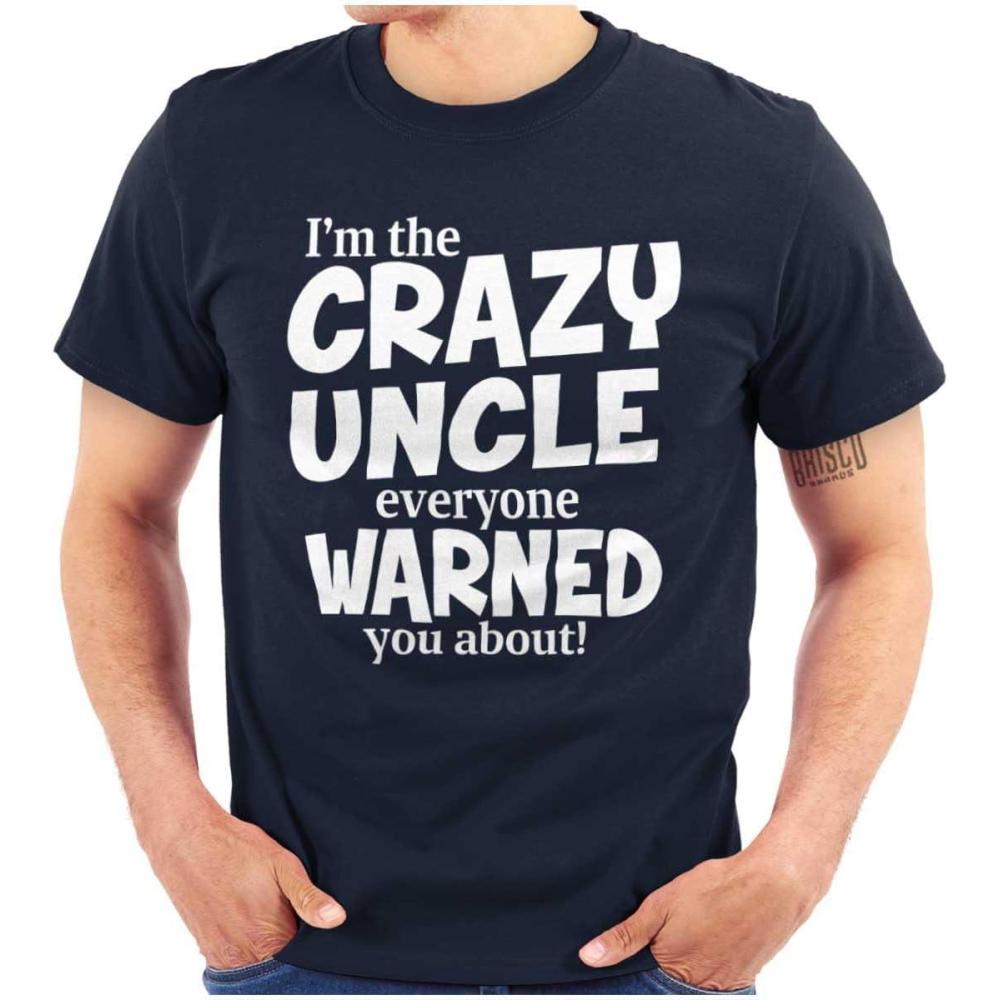 imageCrazy Uncle Family Relative Warning Mens Graphic T Shirt TeesNavy