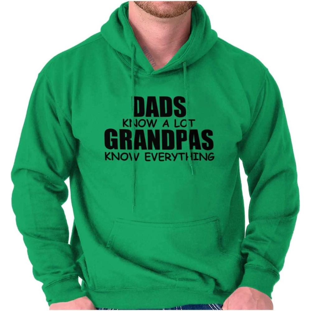 imageDad Knows A lot Grandpa Everything Hoodie Hooded Sweatshirt MenIrish Green