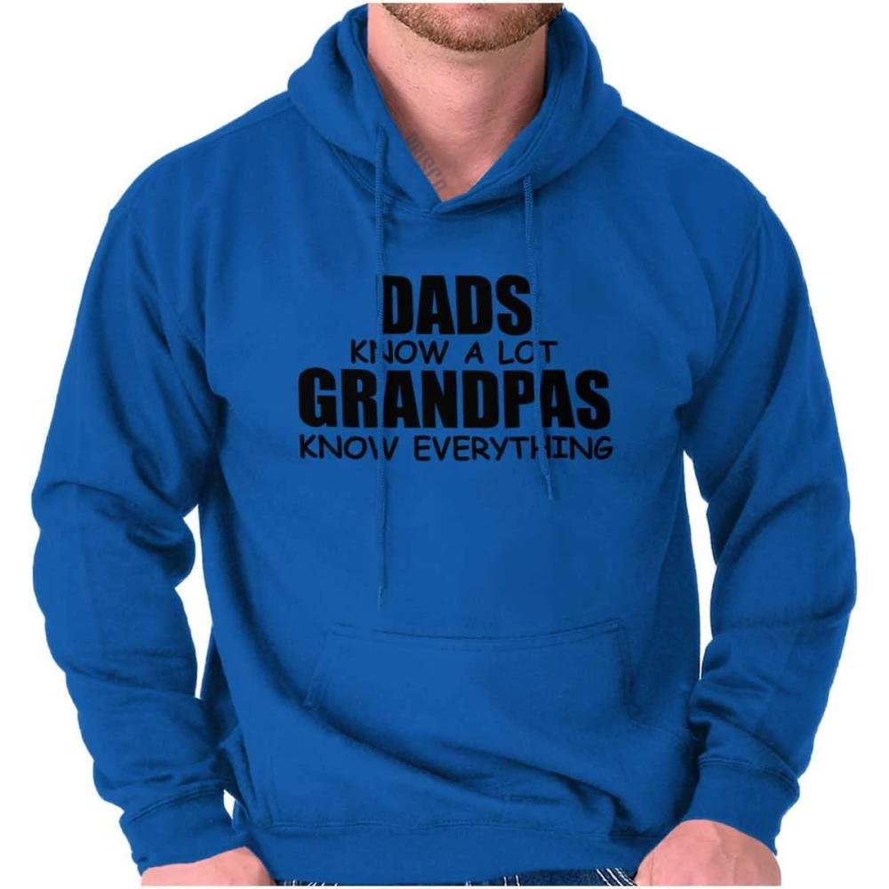 imageDad Knows A lot Grandpa Everything Hoodie Hooded Sweatshirt MenRoyal
