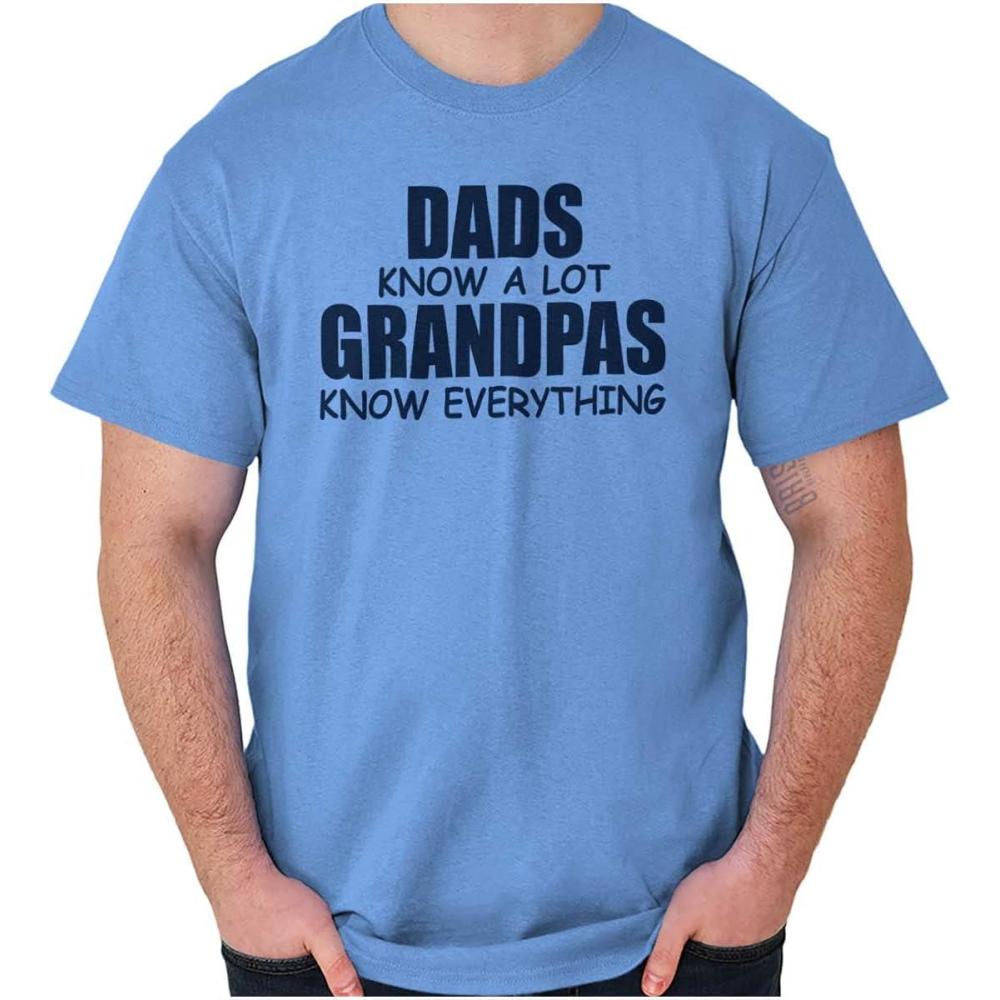 imageDad Knows A lot Grandpa Everything Mens Graphic T Shirt TeesCarolina Blue
