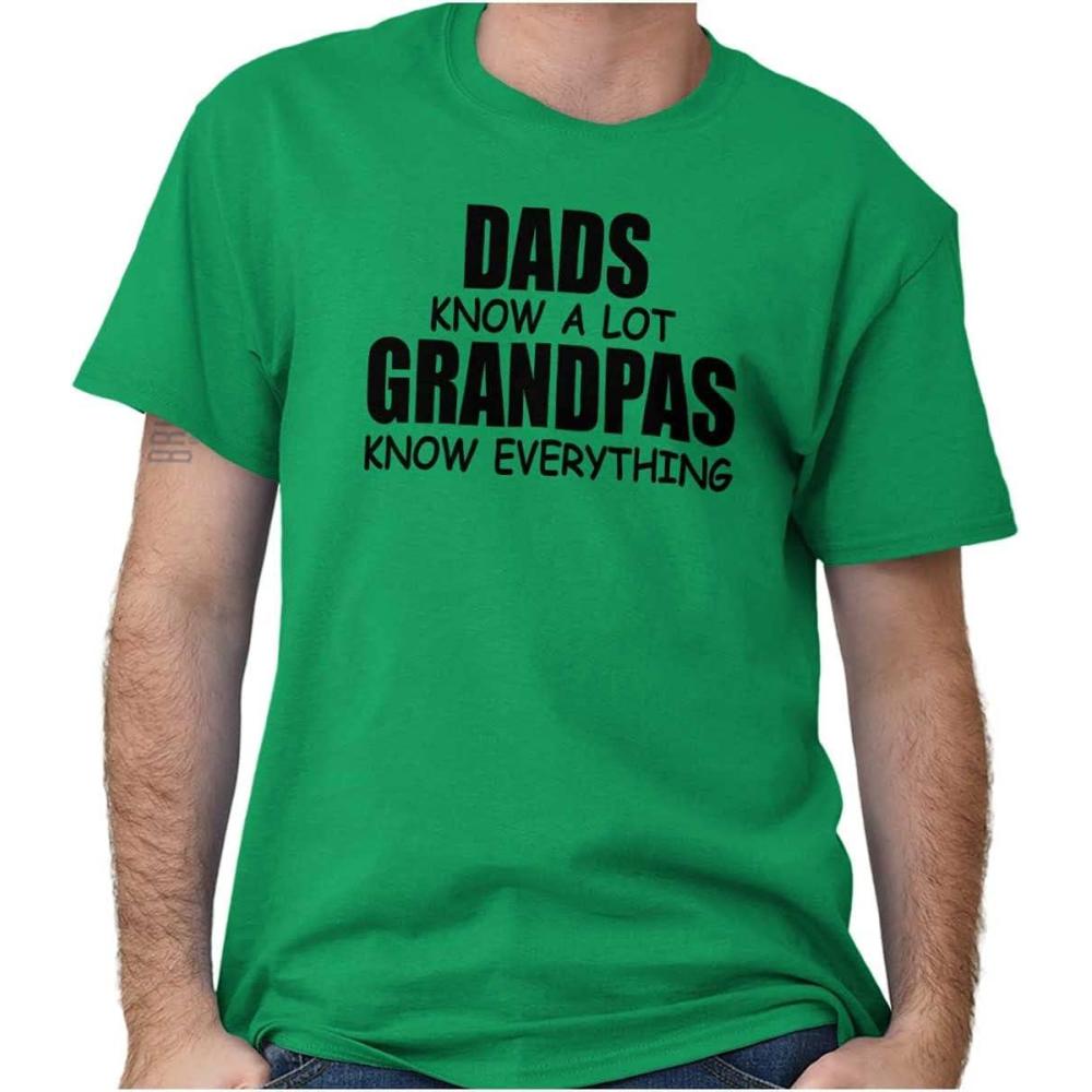 imageDad Knows A lot Grandpa Everything Mens Graphic T Shirt TeesIrish Green