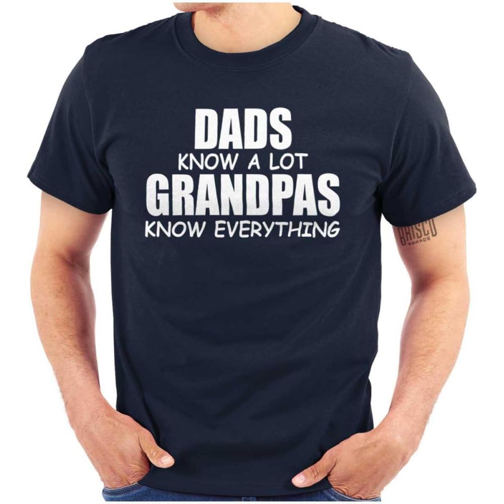 imageDad Knows A lot Grandpa Everything Mens Graphic T Shirt TeesNavy