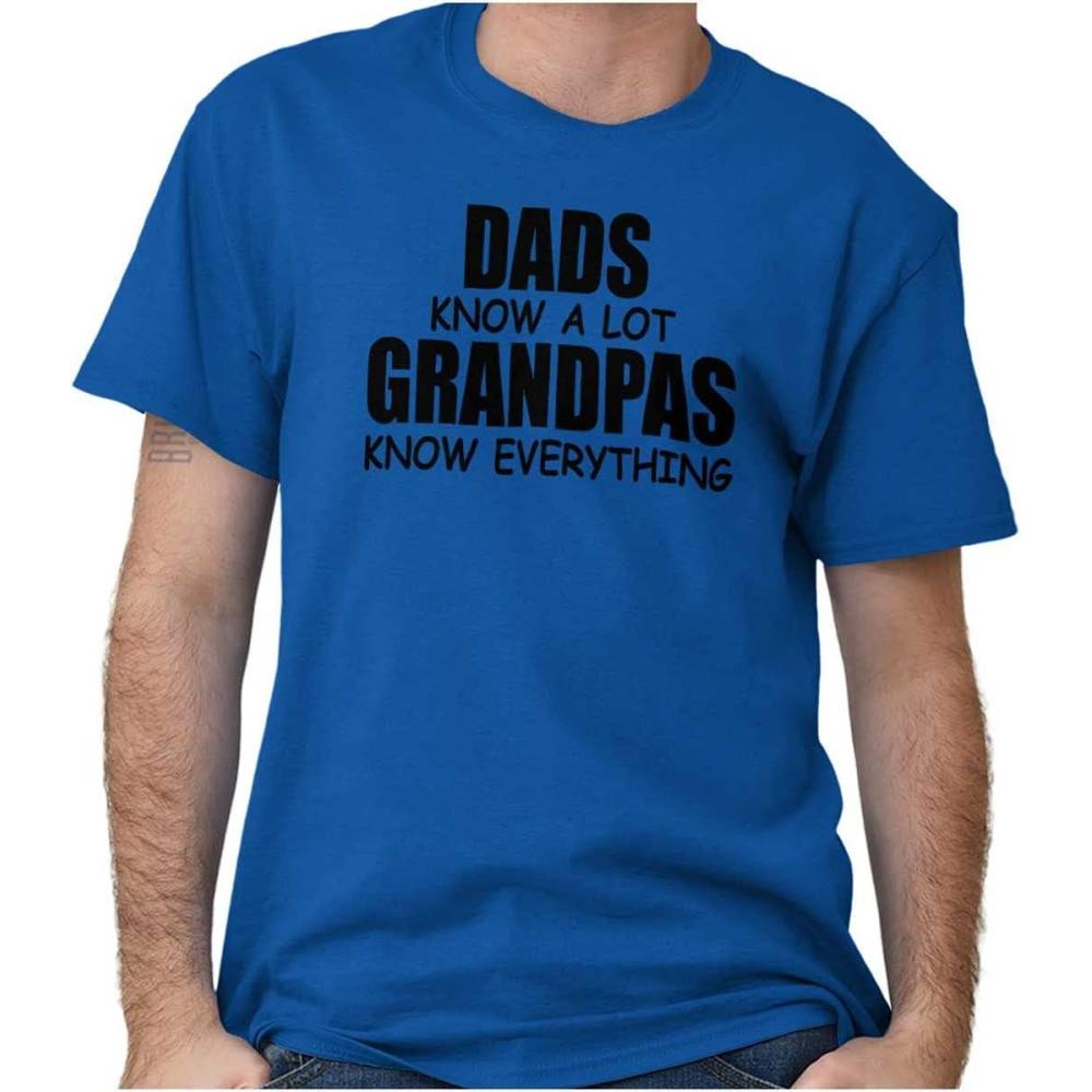 imageDad Knows A lot Grandpa Everything Mens Graphic T Shirt TeesRoyal