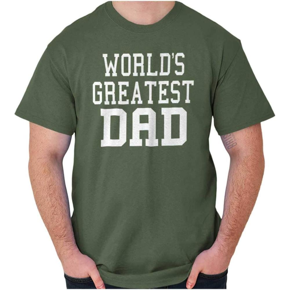 imageFathers Day Worlds Greatest Dad Mens Graphic T Shirt TeesMilitary Green