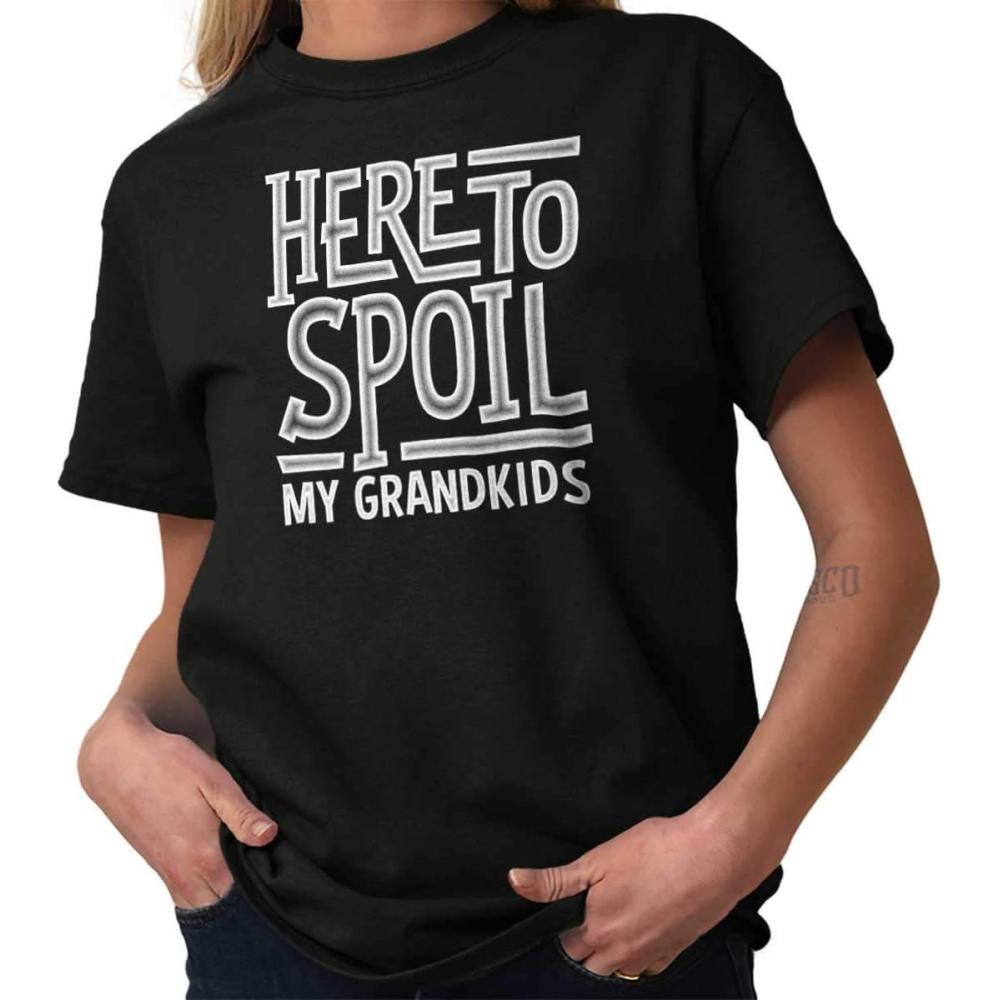 imageFunny Grandma Spoiled Grandchildren Womens Graphic T Shirt TeesBlack