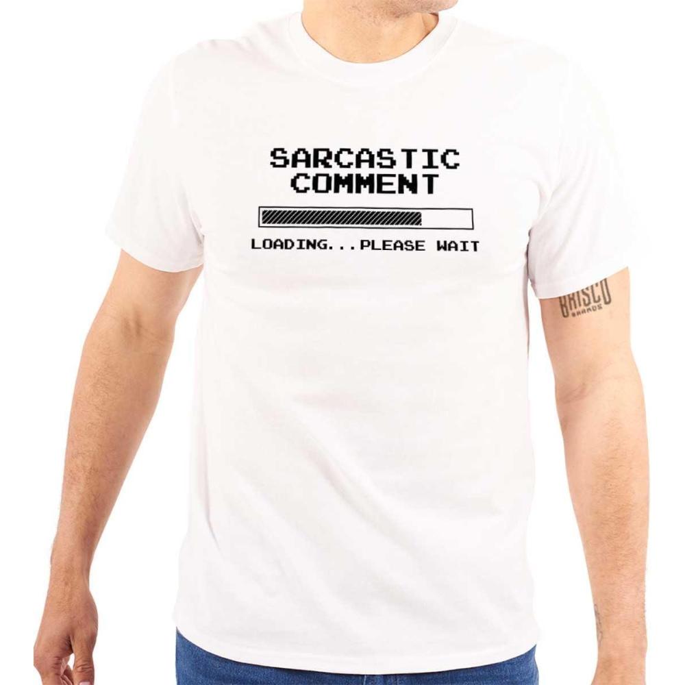 imageFunny Sarcastic Comment Loading T Shirt  Humor Graphic Tee for Men and Women  Geek Gamer Dad Joke ShirtWhite