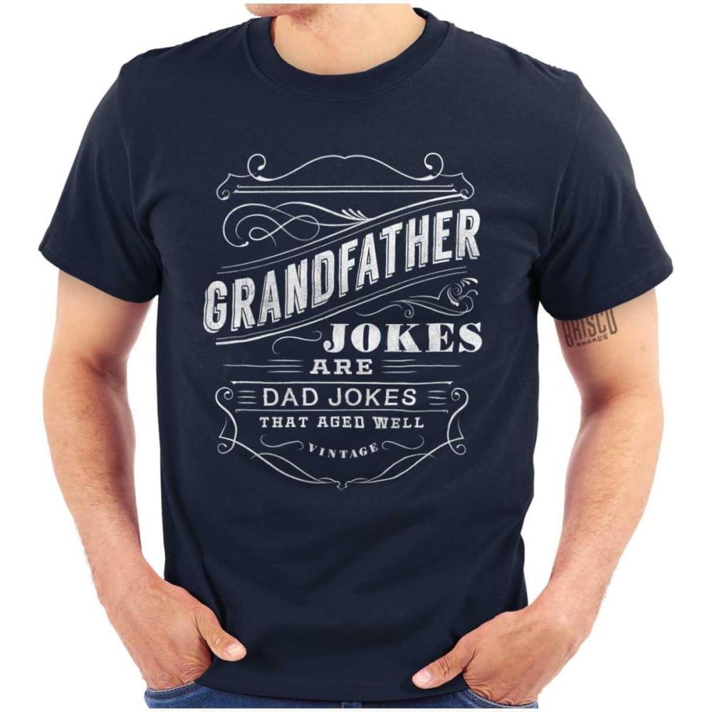imageGrandfather Dad Jokes Funny Grandpa Mens Graphic T Shirt TeesNavy