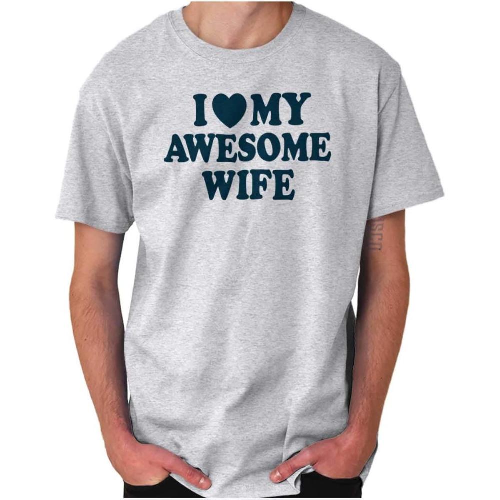 imageI Love My Awesome Wife Cute Husband Mens Graphic T Shirt TeesCarolina Blue
