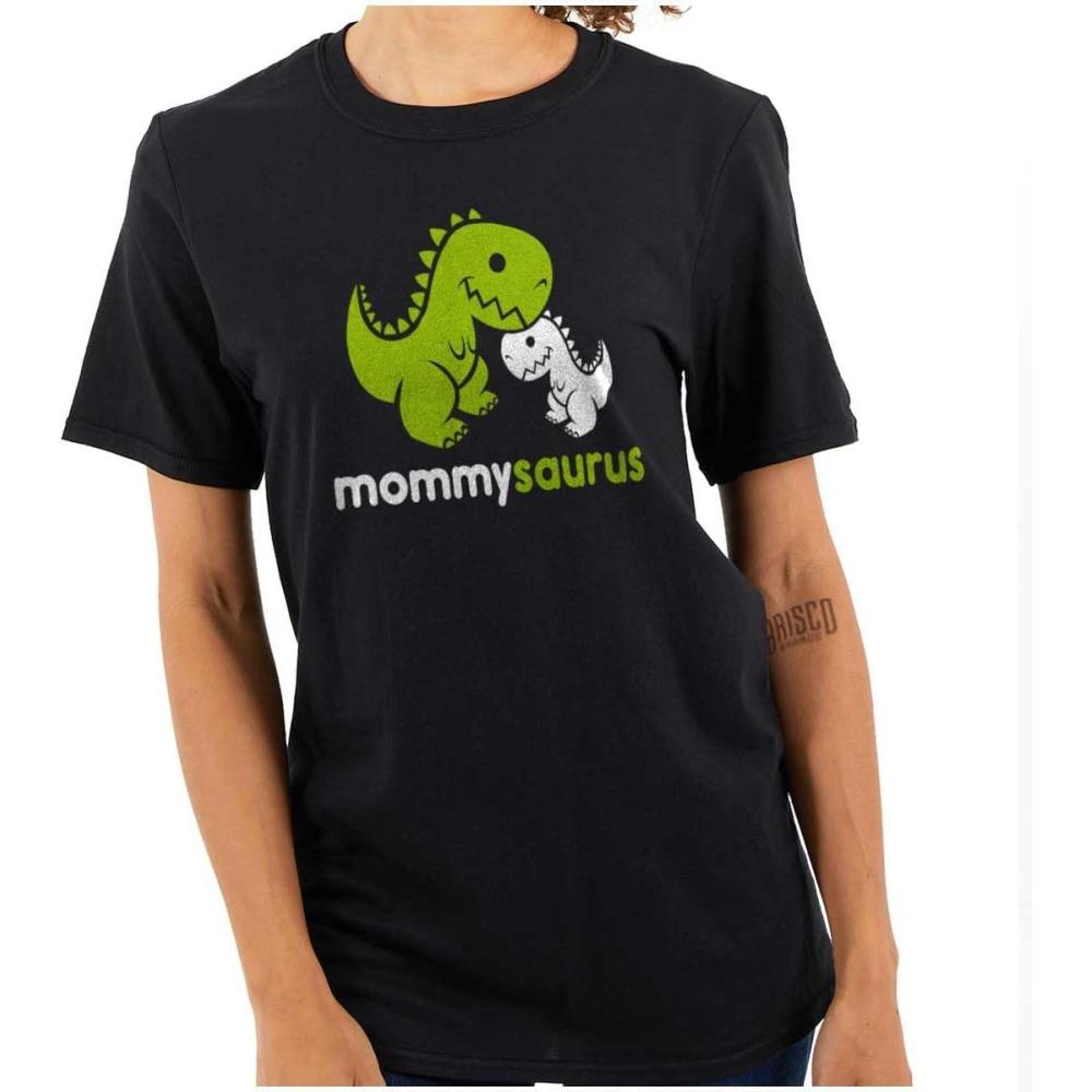 imageMommysaurus Cute Dinosaur Mothers Day Womens Graphic T Shirt TeesBlack