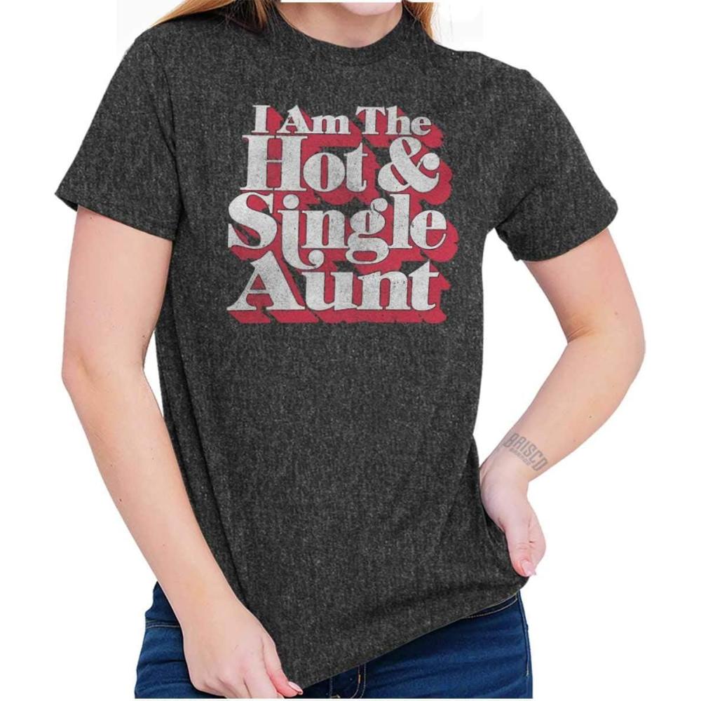 imageSingle Cool Cute Funny Auntie Aunt Womens Graphic T Shirt TeesDark Heather