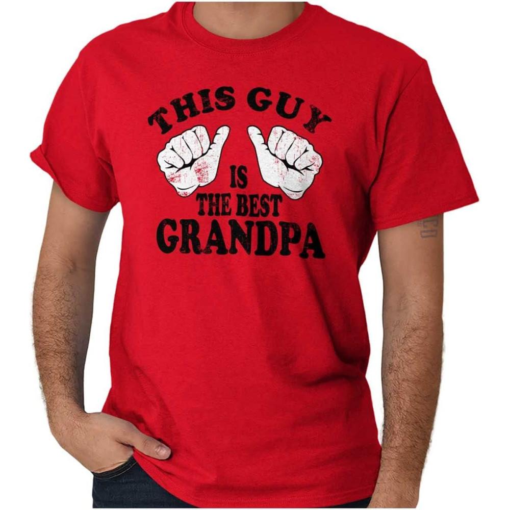 imageThis Guy Best Grandpa Grandfather Mens Graphic T Shirt TeesRed