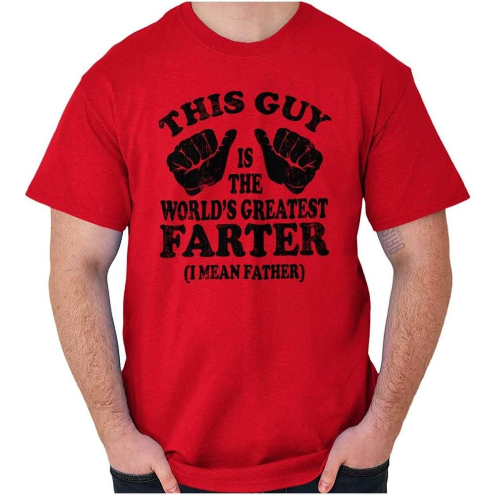 imageThis Guy Worlds Greatest Farter Funny Mens Graphic T Shirt TeesRed