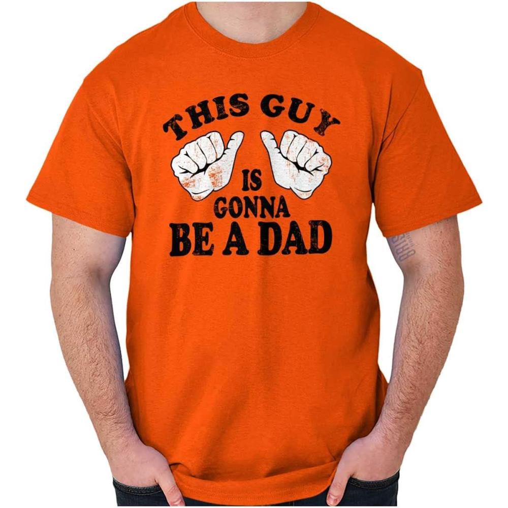 imageThis Guy is Gonna Be a Dad Expecting Mens Graphic T Shirt TeesOrange