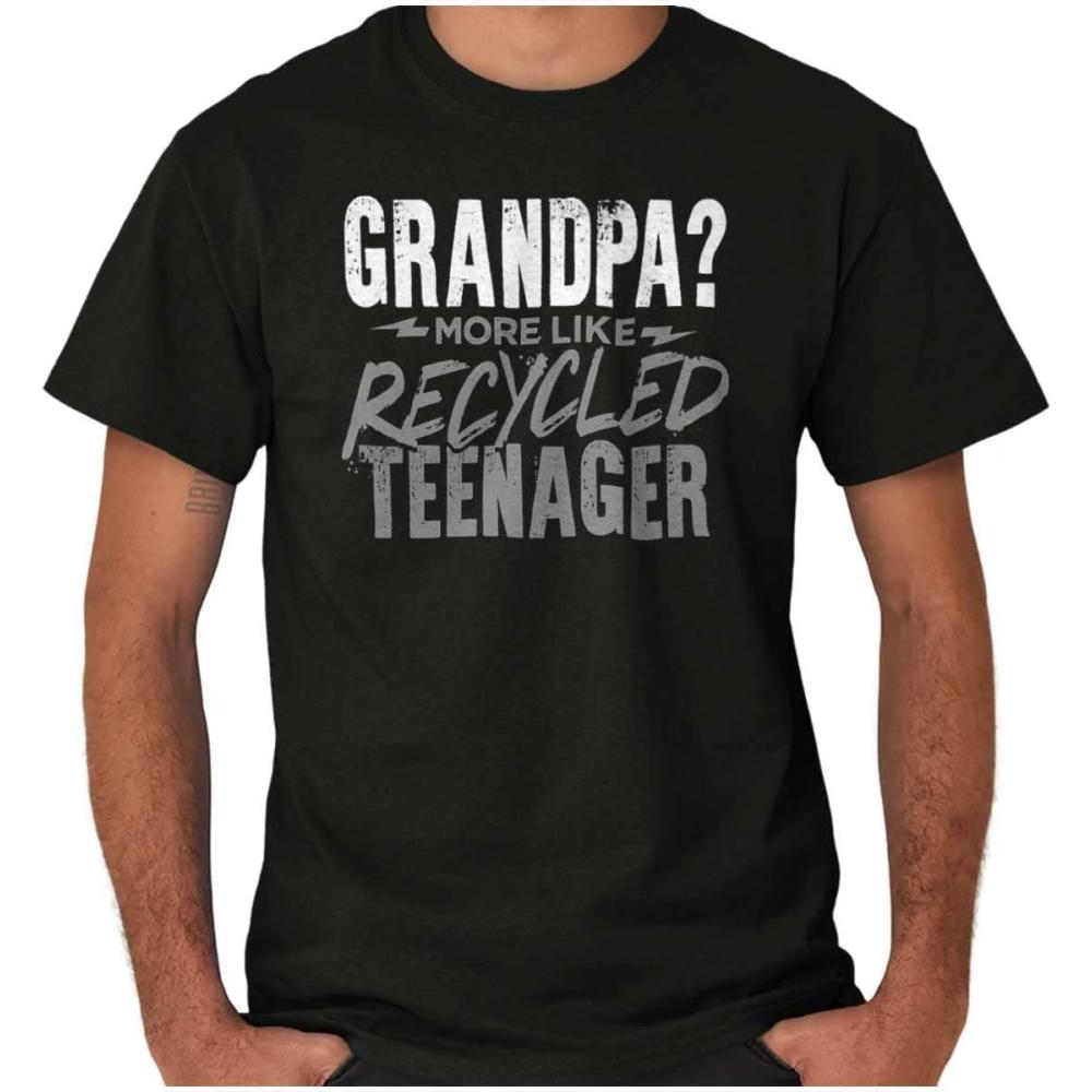 imageYoung at Heart Grandpa Grandparent Mens Graphic T Shirt TeesBlack