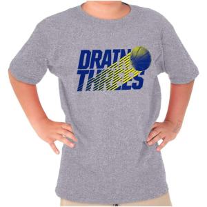 Basketball Drain Three Pointers Boys Kids T Shirt Tees Tops(Sport Grey)