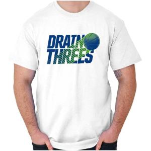Basketball Drain Three Pointers Mens Graphic T Shirt Tees(White)