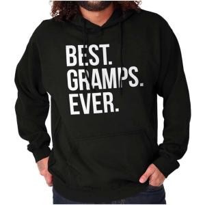 Best Gramps Ever Grandpa Grandfather Hoodie Hooded Sweatshirt Men(Black)
