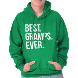 Best Gramps Ever Grandpa Grandfather Hoodie Hooded Sweatshirt Men(Irish Green)