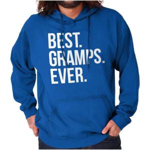 Best Gramps Ever Grandpa Grandfather Hoodie Hooded Sweatshirt Men(Royal)