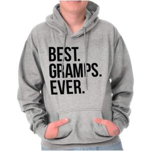 Best Gramps Ever Grandpa Grandfather Hoodie Hooded Sweatshirt Men(Sport Grey)