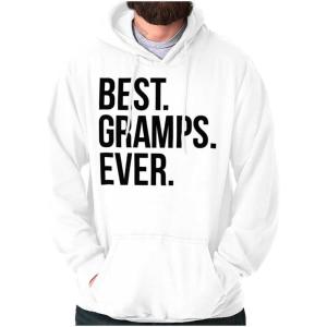 Best Gramps Ever Grandpa Grandfather Hoodie Hooded Sweatshirt Men(White)