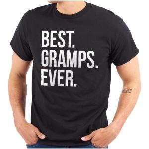 Best Gramps Ever Grandpa Grandfather Mens Graphic T Shirt Tees(Black)
