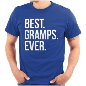 Best Gramps Ever Grandpa Grandfather Mens Graphic T Shirt Tees(Royal)