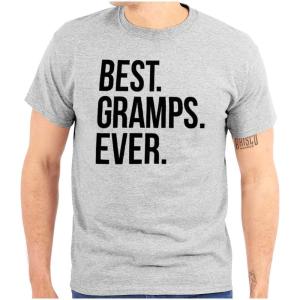 Best Gramps Ever Grandpa Grandfather Mens Graphic T Shirt Tees(Sport Grey)