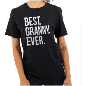 Best Granny Ever Grandma Grams Mother Womens Graphic T Shirt Tees(Black)