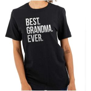 Brisco Brands Best Grandma Ever Nanna Gigi Nan Cute Womens Graphic T Shirt Tees(Black)