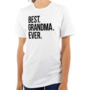 Brisco Brands Best Grandma Ever Nanna Gigi Nan Cute Womens Graphic T Shirt Tees(White)