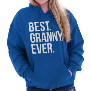 Brisco Brands Best Granny Ever Grandma Grams Mother Hoodie Sweatshirt Women(Royal)